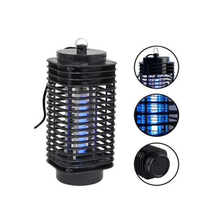 Black hanging electronic mosquito killer with ultraviolet light for indoor insect control