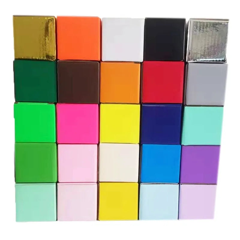Square corrugated cardboard packaging box, 3mm thick B-flute, full stack carton, available in black brown grey white