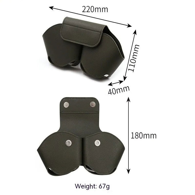 AirPods Max protective cover case in PU leather showing black, red, white, green and blue colour options