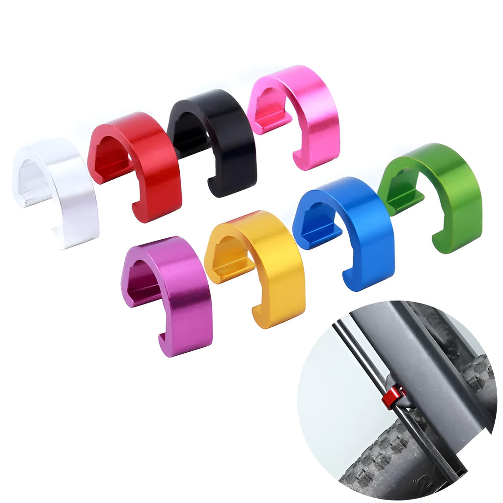 Aluminium alloy C buckle hardware fasteners in multiple colours 10.2x13x5mm