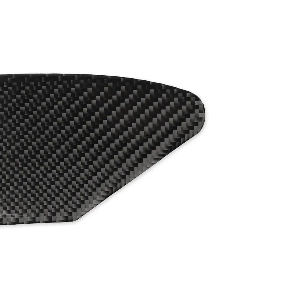Carbon fibre USB charging port panel sticker with adhesive backing for vehicle interior