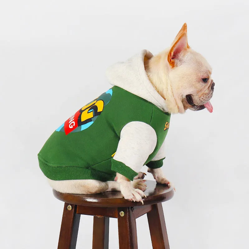 Green cotton dog winter coat for large breeds sizes L XL 2XL 3XL 4XL