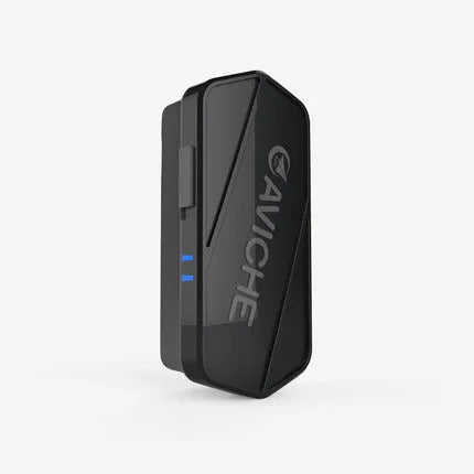 Black portable air purifier necklace wearable personal ioniser with plastic housing.