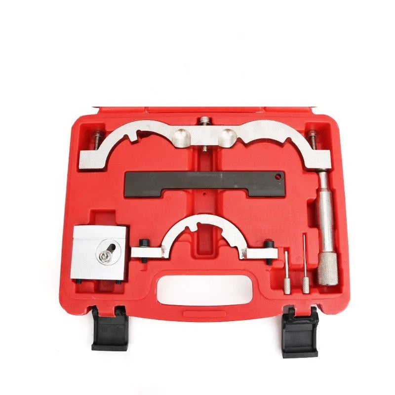 Opel 1.4 LUJ engine timing tool kit with seven red chrome-vanadium steel tools
