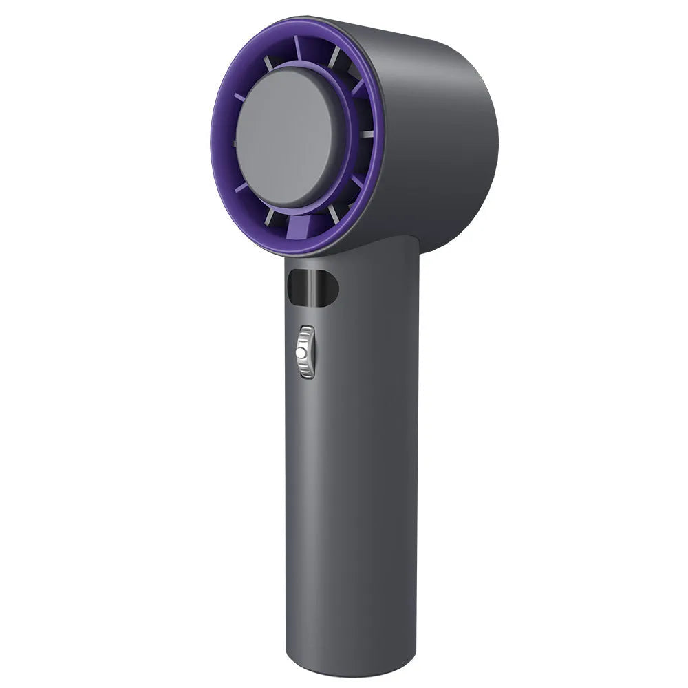Portable handheld turbo fan with semiconductor refrigeration, 3000mAh battery, adjustable wind speeds, in white
