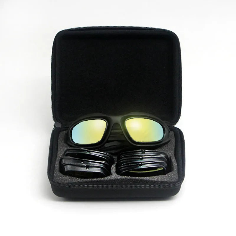 Tactical polarized sunglasses with full rim PC sports frame for cycling