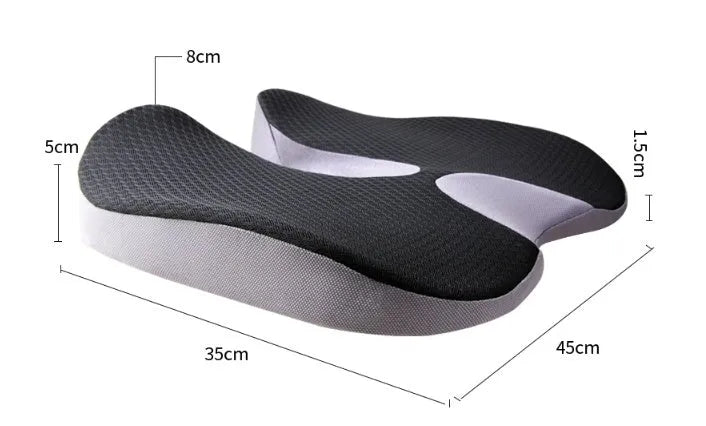 Curved bevel seat cushion for tailbone and anal support in solid colour options.