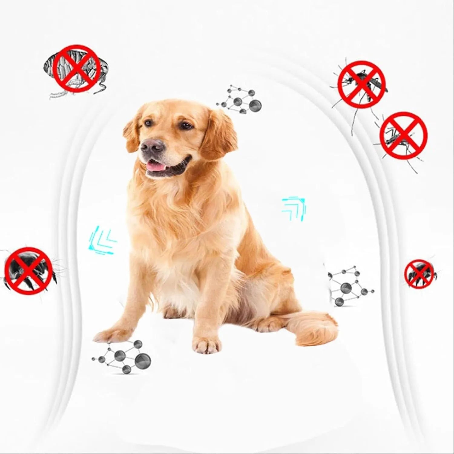 Double-sided plastic flea comb for pets with fine teeth for face grooming and tear stain removal