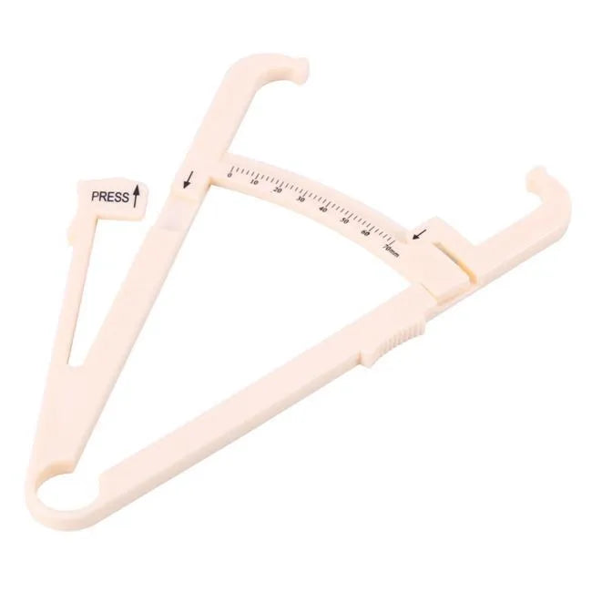 Clear acrylic body fat caliper for skin fold thickness measurement with 200mm range