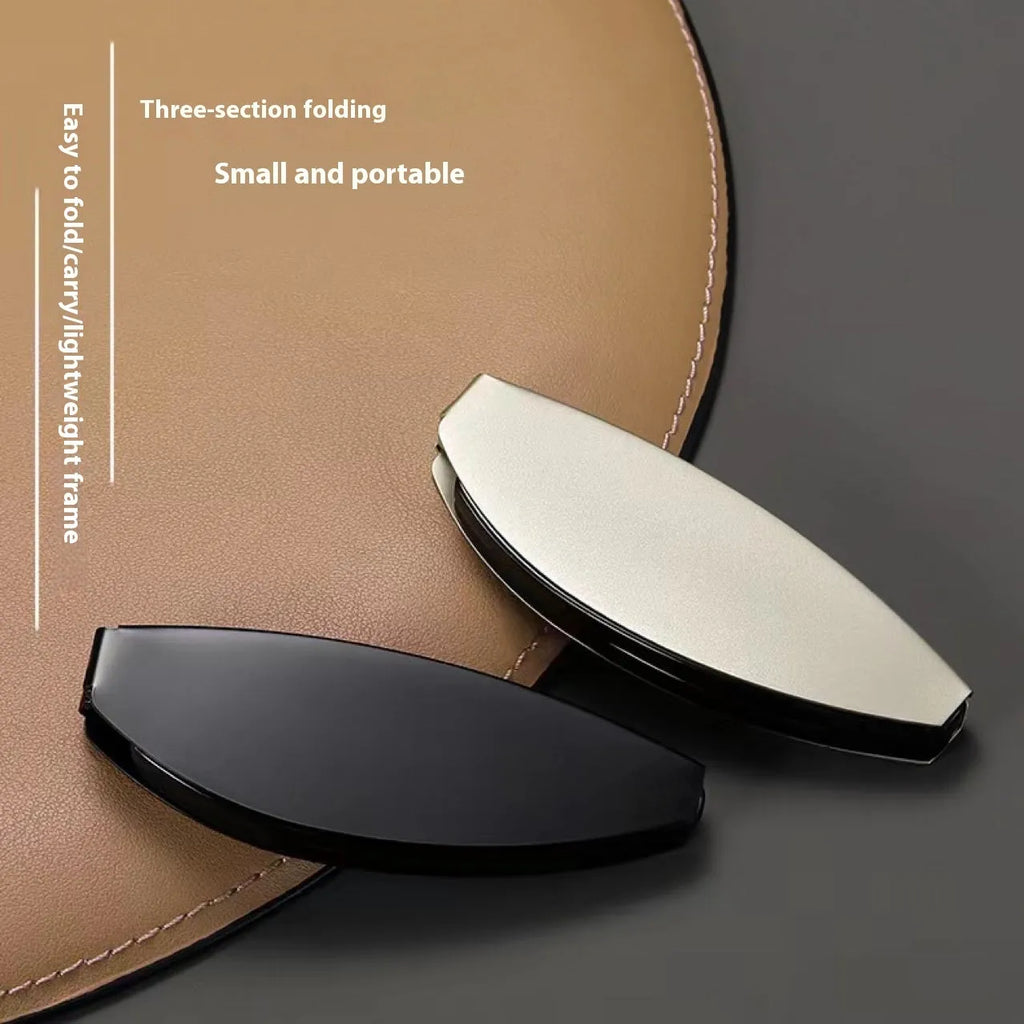 Folding pocket reading glasses in retro style with ring detailing and anti-fall frame