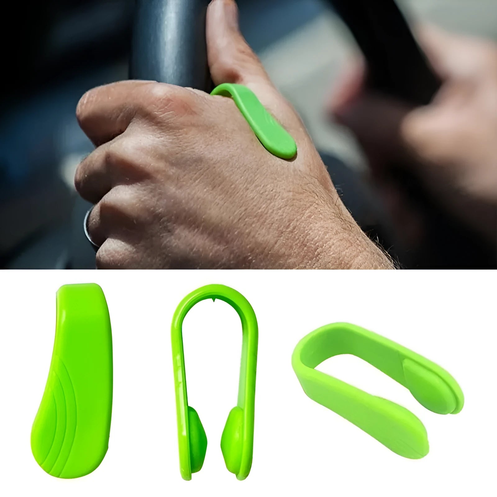 Tiger mouth massage clip acupoint massager in black, blue, green, and pink PP material