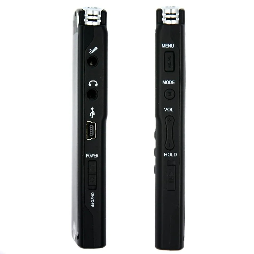 USB professional voice recorder with compact design and external microphone connection