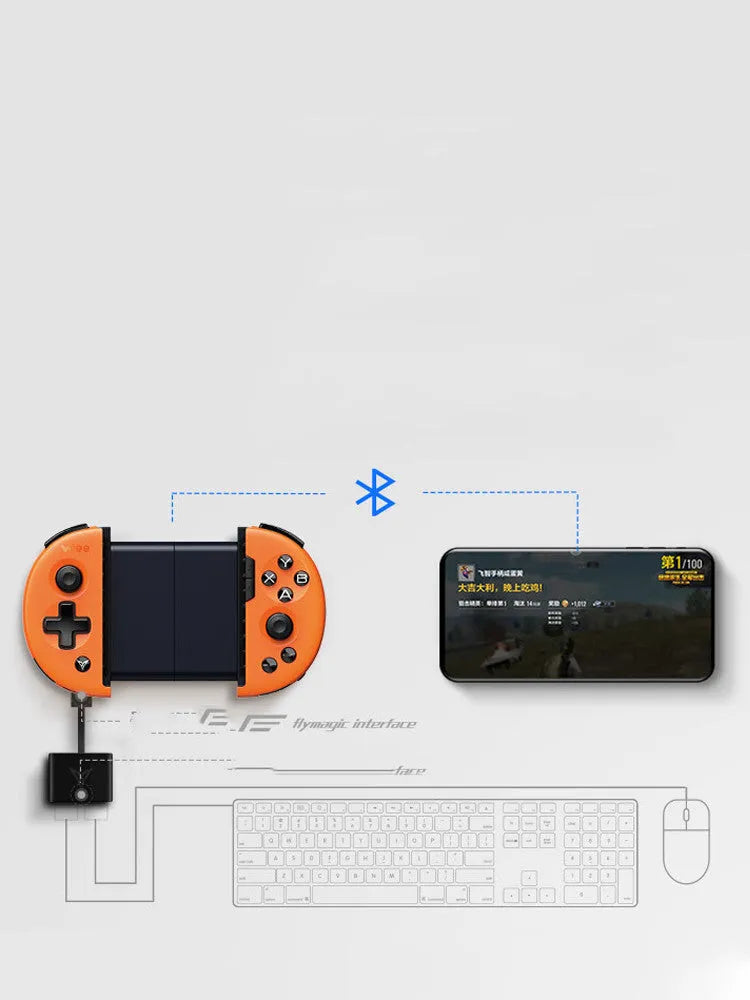Feizhi Wee2T mobile game handle USB controller midnight blue colour stretch design plastic build