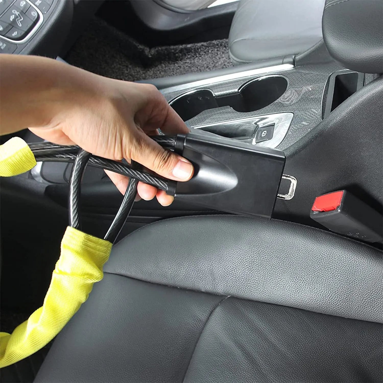 Iron car steering wheel security lock for General Motors vehicles in red colour