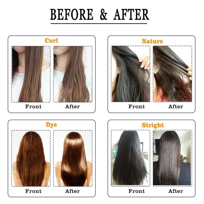 Self-heating steam hair mask home treatment with argan oil and collagen for deep conditioning and hair repair