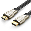4K HDMI cable with gold-plated connectors showing length options from 0.5 to 15 metres
