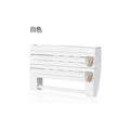 4-in-1 wall-mounted ABS kitchen roll holder dispenser for cling film, foil, tissue and paper towels, 39x10x24cm, in white