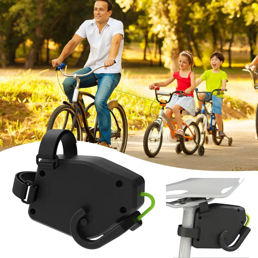 Black plastic and resin bicycle trailer traction rope for child trailers
