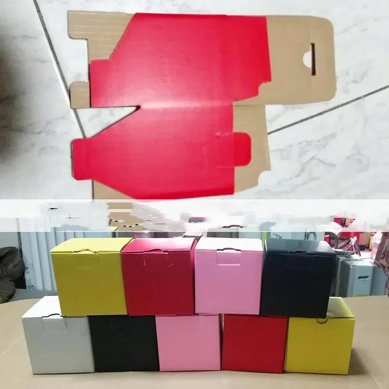 Square corrugated cardboard packaging box, 3mm thick B-flute, full stack carton, available in black brown grey white