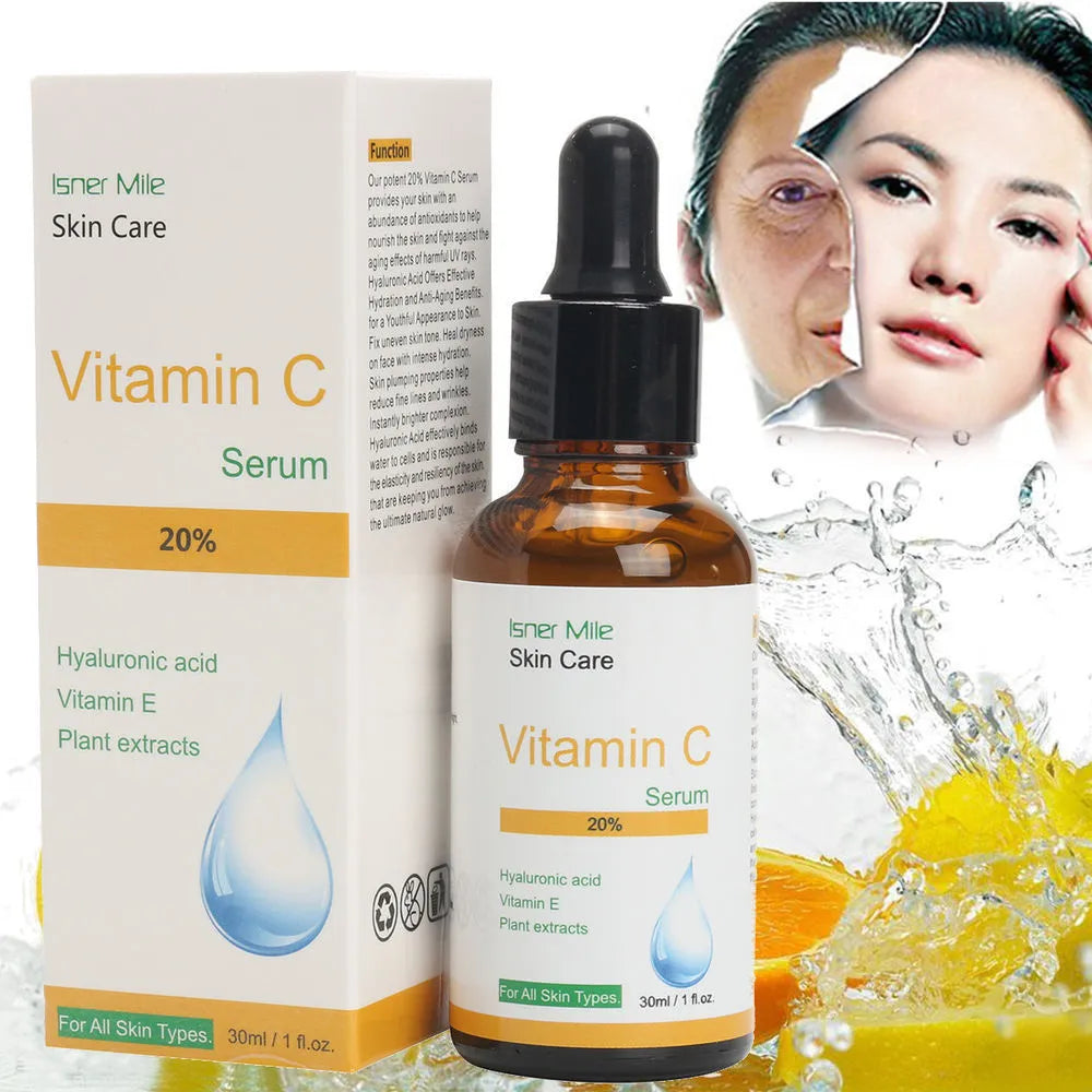 30ml Vitamin C undiluted serum bottle for skin brightening and antioxidant protection