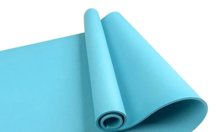 EVA composite yoga mat in a choice of colours showing 4mm and 6mm thickness options for fitness.