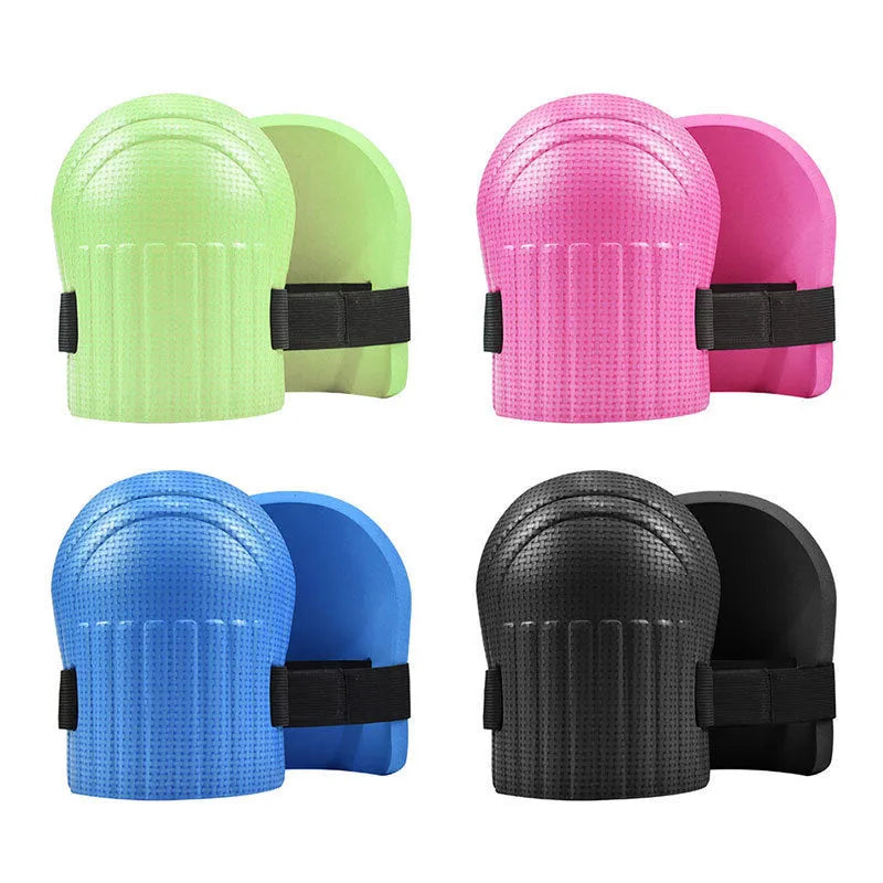EVA foam kneepad pair in black blue green or pink for auto repair construction work