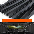 Auto retractable car sun curtain with thick opaque material in roller shutter mechanism