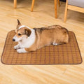 Brown rattan cooling mat for dogs in various sizes for summer use
