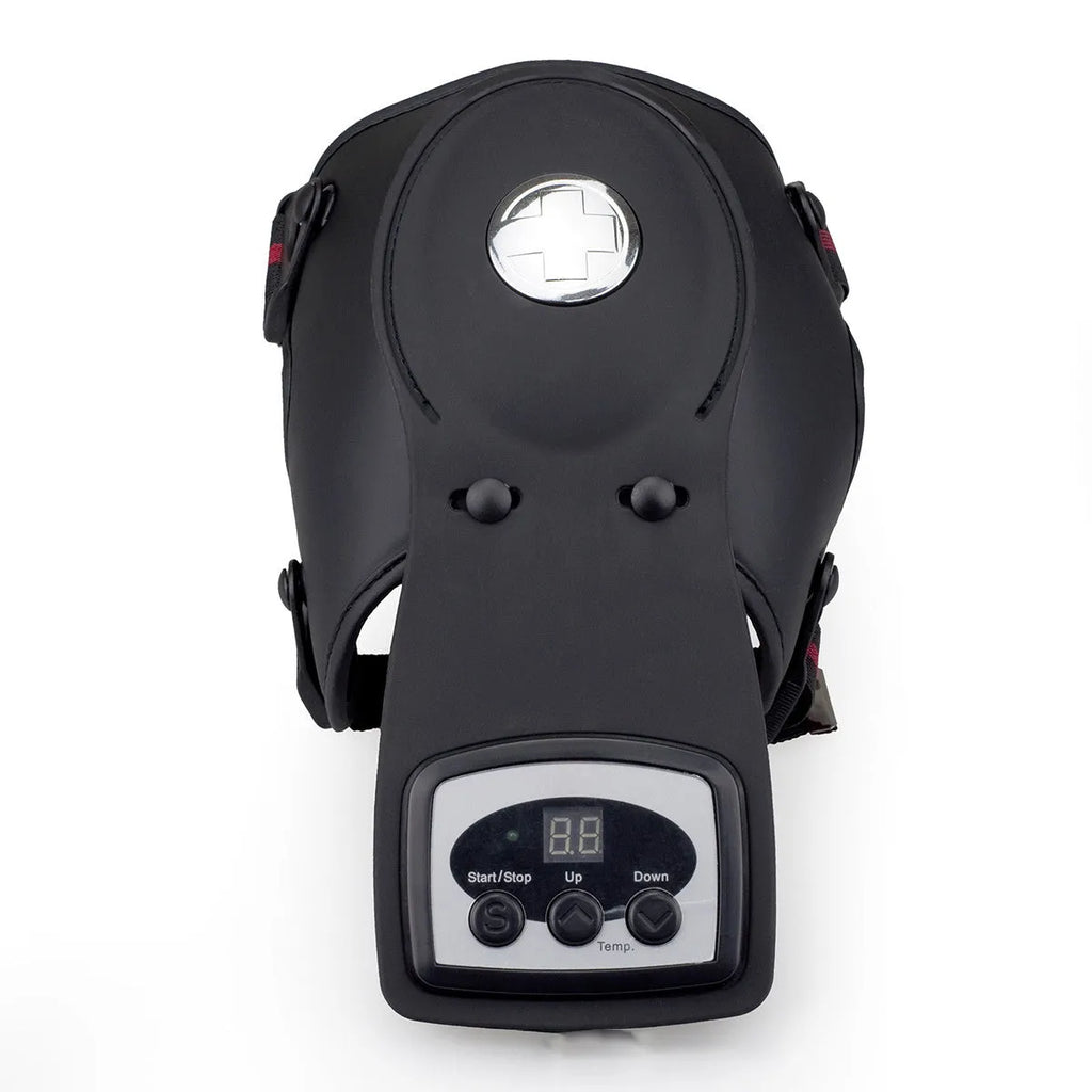 Infrared knee massager with adjustable temperature control and knee shoulder pads