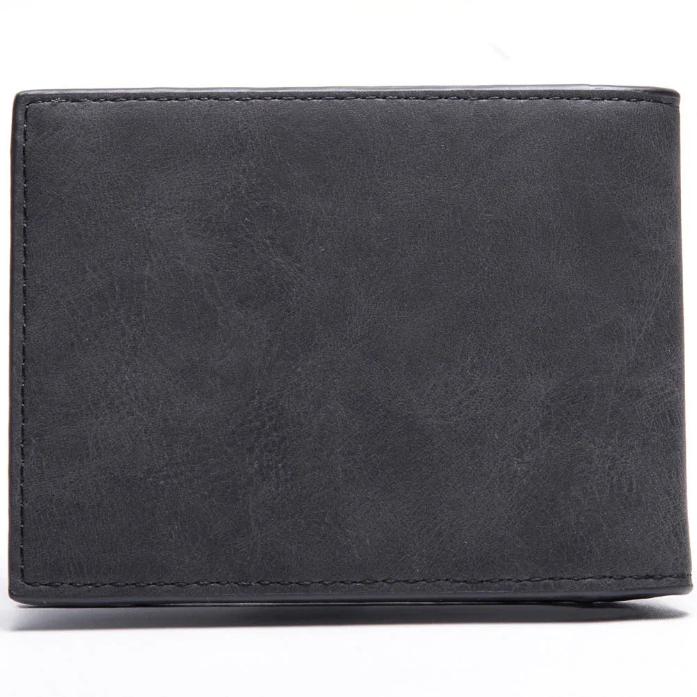 Baborry slim PU wallet with zippered coin bag and money clip in coffee colour