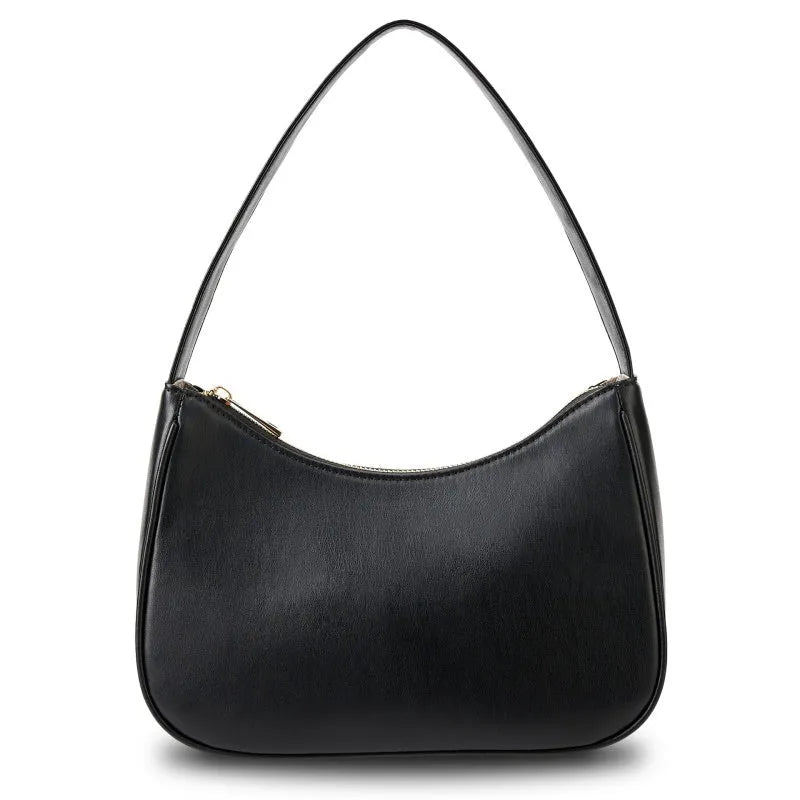 Apricot retro waterproof shoulder bag with adjustable strap made from PU material