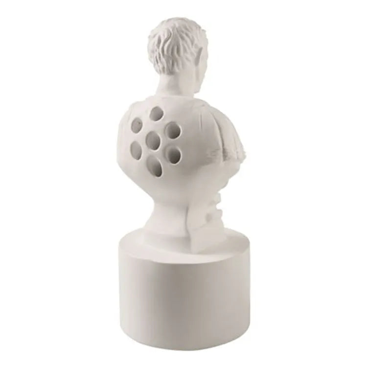 White American character modelling pen holder for desk organisation