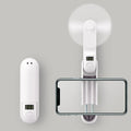 Folding mini personal desk fan showing three plastic blades and compact housing