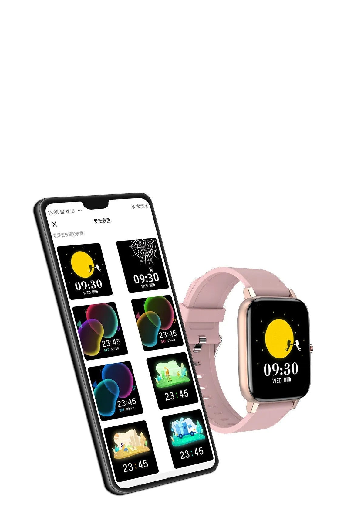 H80 smart watch with black silicone strap showing ECG and blood oxygen monitoring on screen