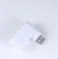 USB 2.0 hub splitter with spinning colour design in black and white colour options showing multiple connection ports
