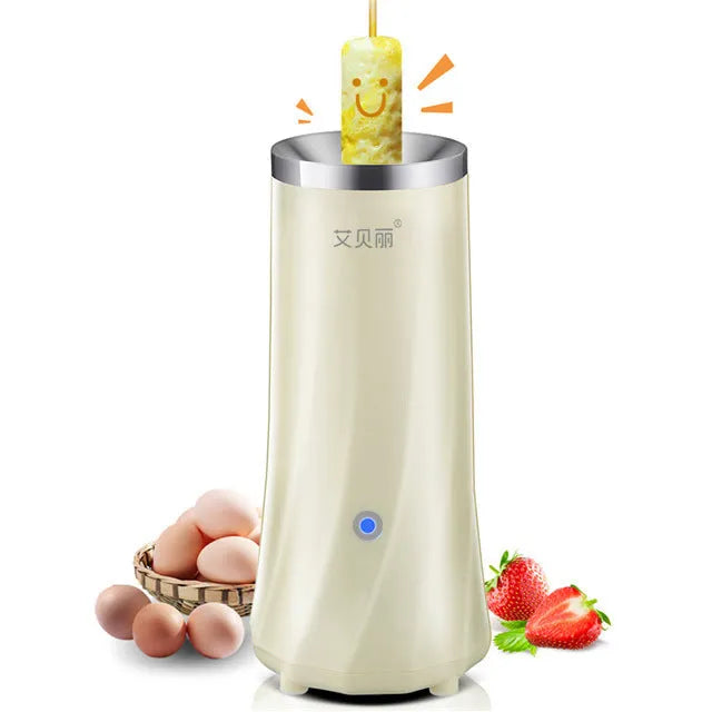Beige multifunctional mini breakfast machine with compact design and automatic operation