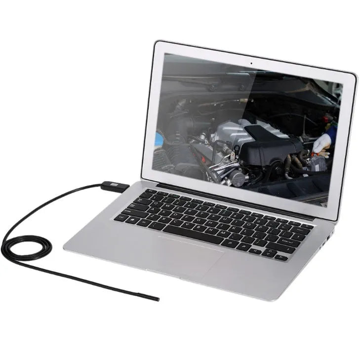 OWSOO USB endoscope camera with 5 metre cable, 7mm lens, and six LED lights for phone and computer inspection