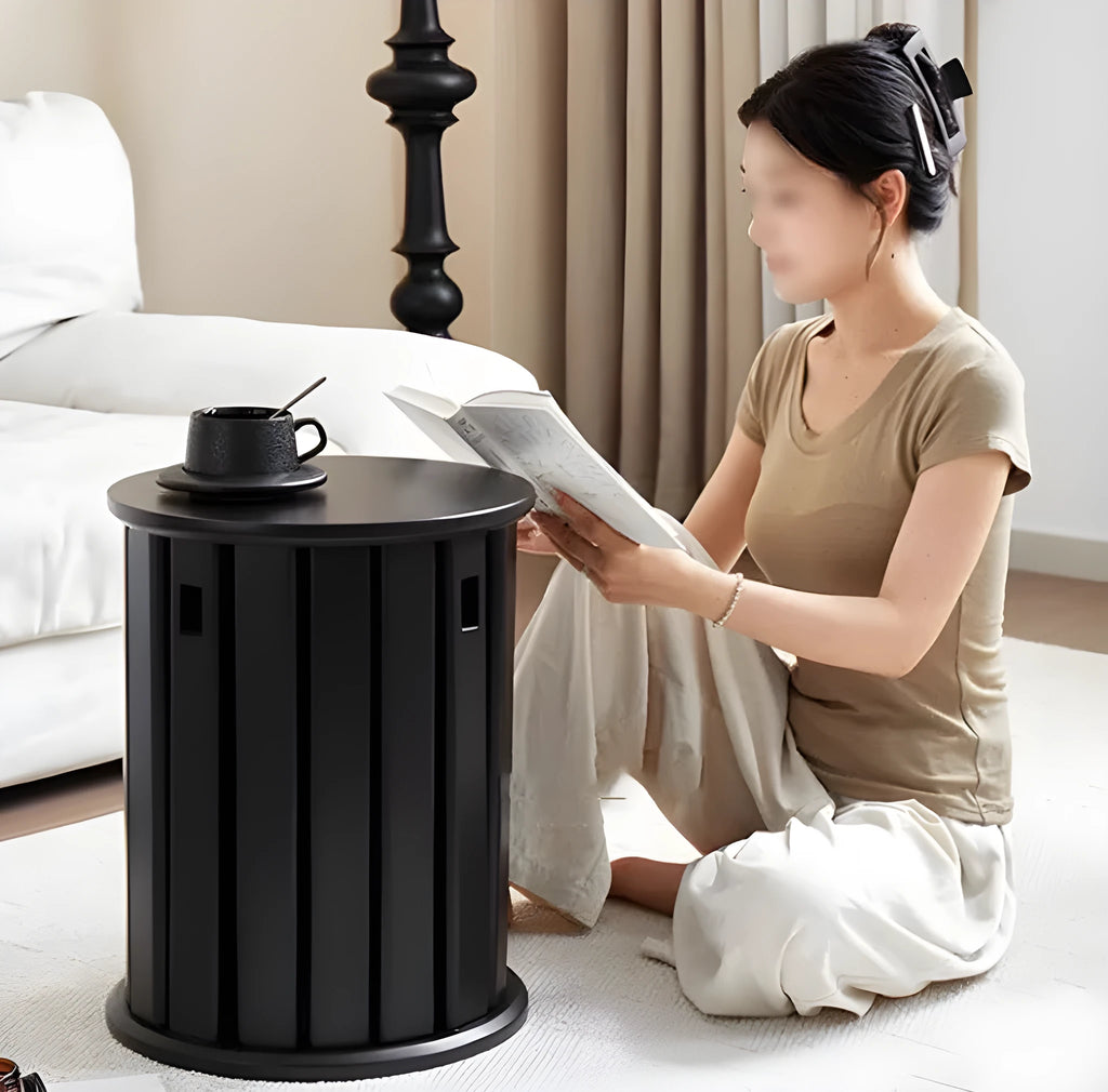 Stackable round metal dining stool in modern design with four colour options