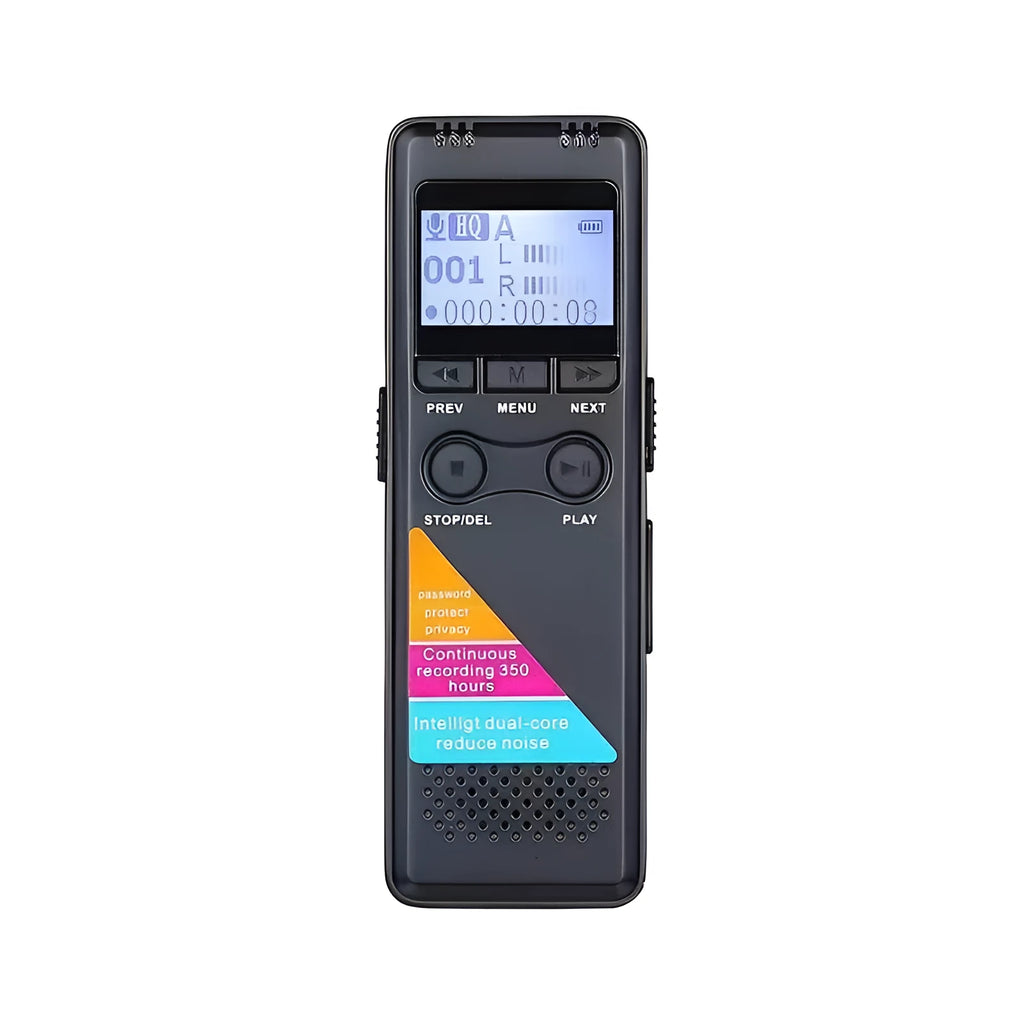 Black 32GB HD noise reduction digital recording pen with MP3 player function, zinc alloy shell