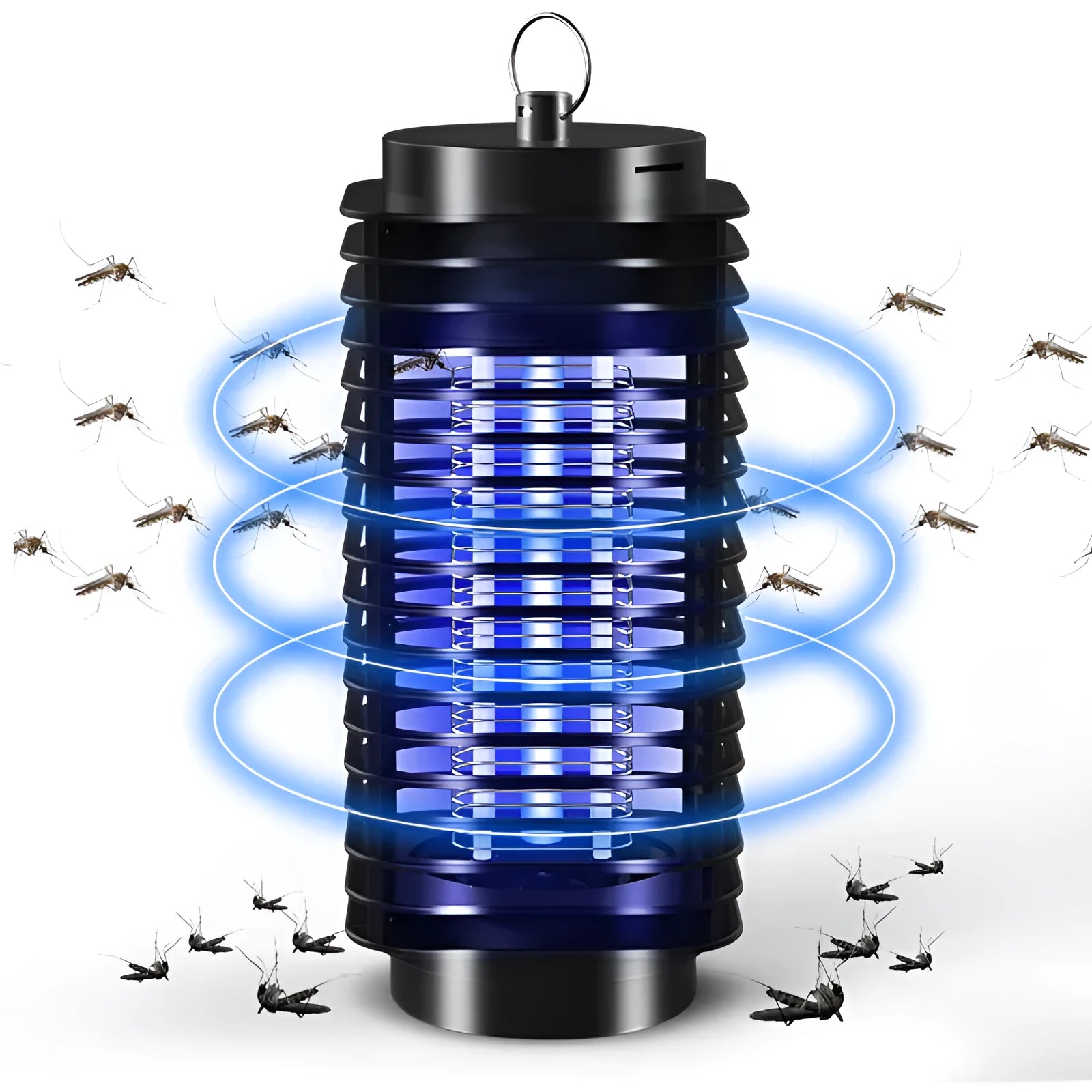 Black hanging electronic mosquito killer with ultraviolet light for indoor insect control