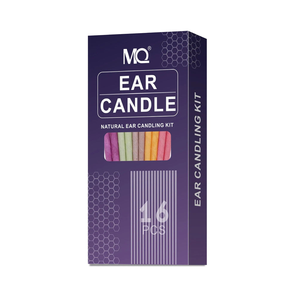 MQ Horn colour ear candles 16 pack cotton cloth set with protection boards and cotton swabs