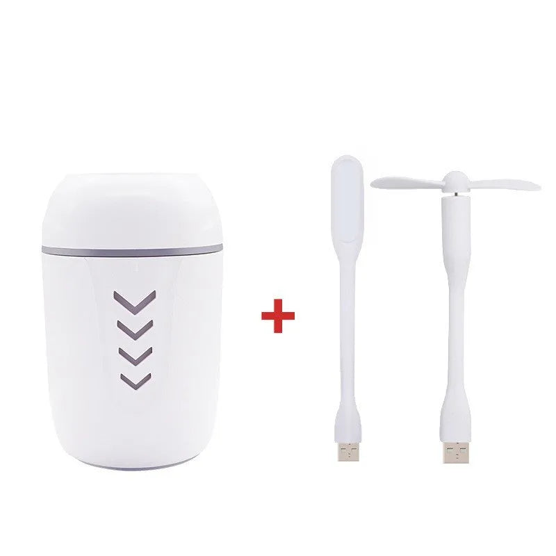 Portable car humidifier with columnar shape and aromatherapy function in blue colour