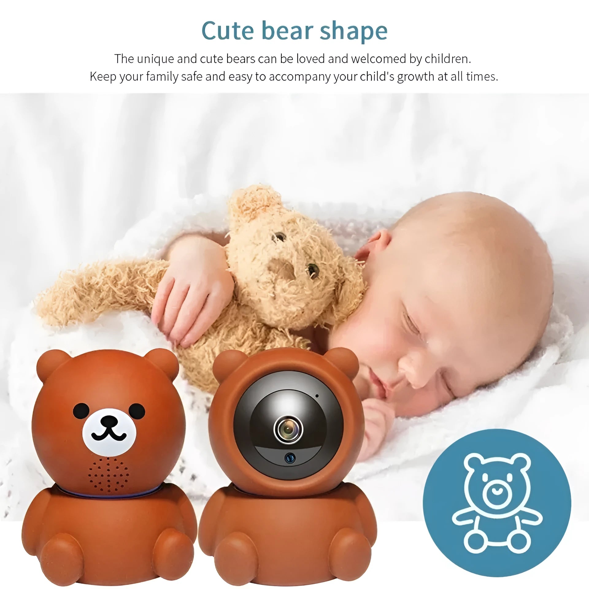 Bear Camera 1080P wifi security camera with auto tracking and IR night vision