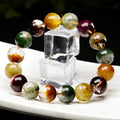 Colourful crystal ghost cornucopia bracelet with 10mm ball beads in ethnic retro style