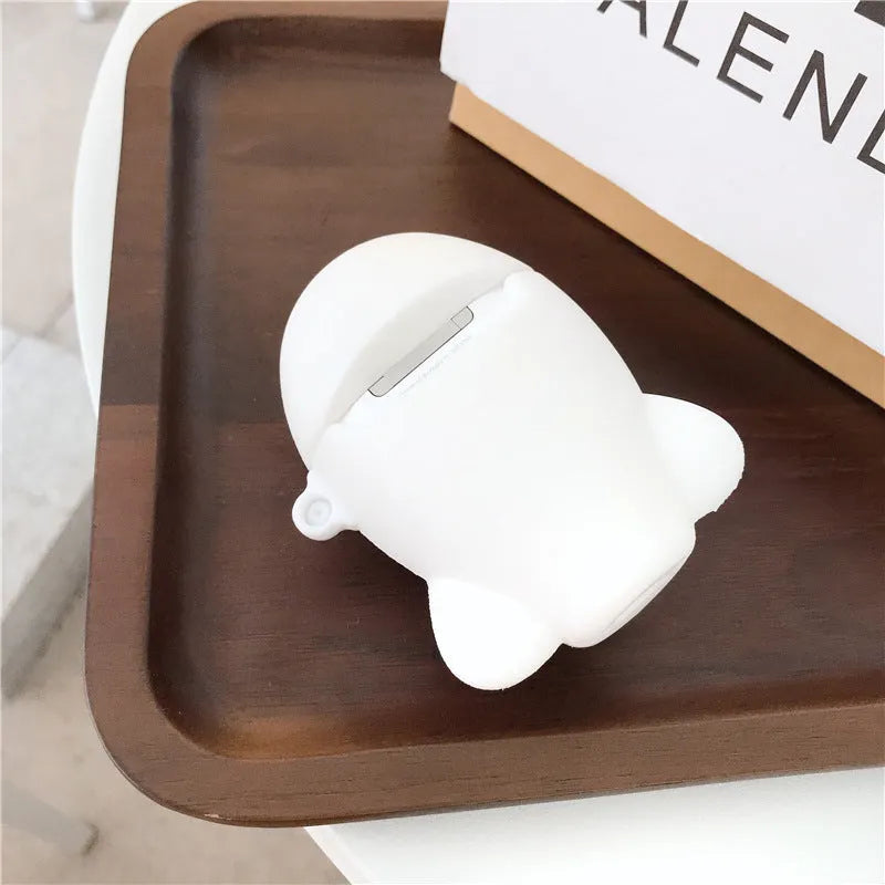 Cartoon aeroplane silicone flip case with hook for Apple AirPods 1st and 2nd generation