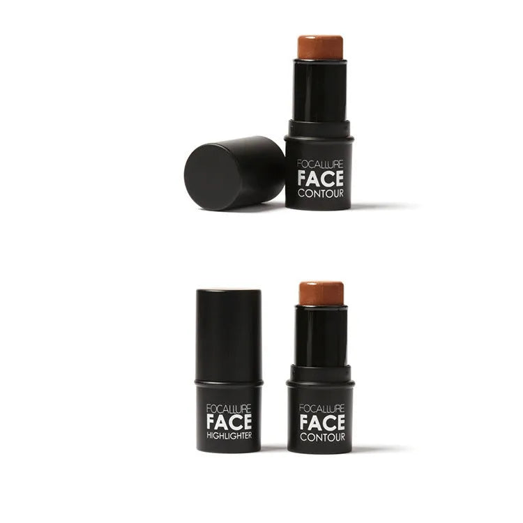 Cream face contour highlighter makeup pot in one of four available shades A, B, C, or D