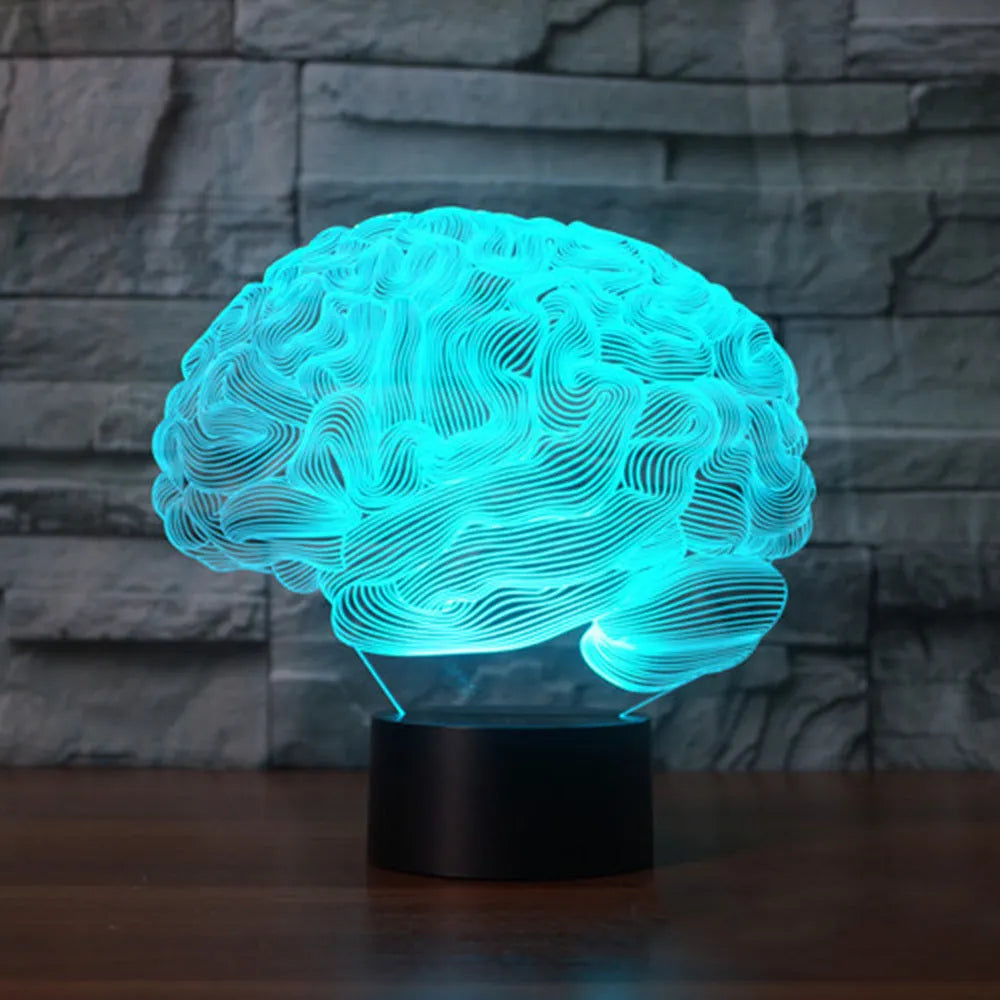 3D acrylic illusion desk lamp with LED lighting and remote control on ABS base