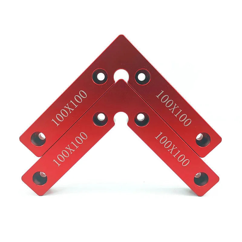 Aluminium right angle positioning block for woodworking jigsaw fixture with accurate scale