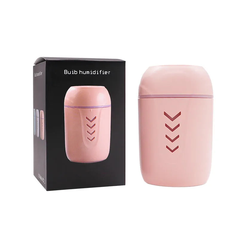 Portable car humidifier with columnar shape and aromatherapy function in blue colour