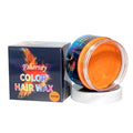 120g hair styling clay in temporary colours including blue, green, orange, purple, red, rose red, white, yellow, and granny grey